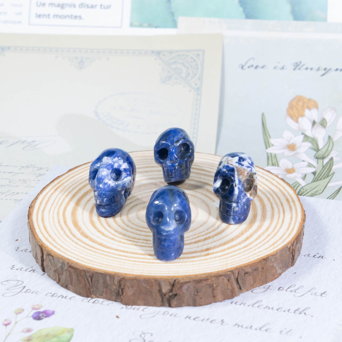 1-Inch Sodalite Skull In Bulk