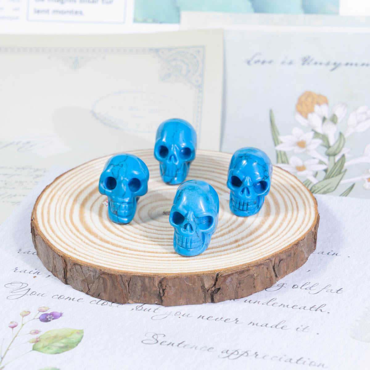 1-Inch Chalchite Skull In Bulk