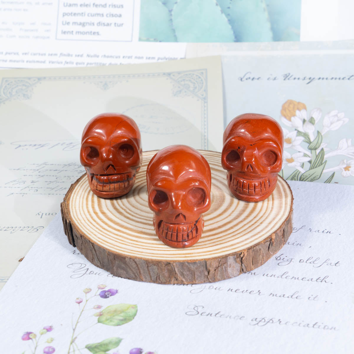 1.5-Inch Red Jasper Skull In Bulk