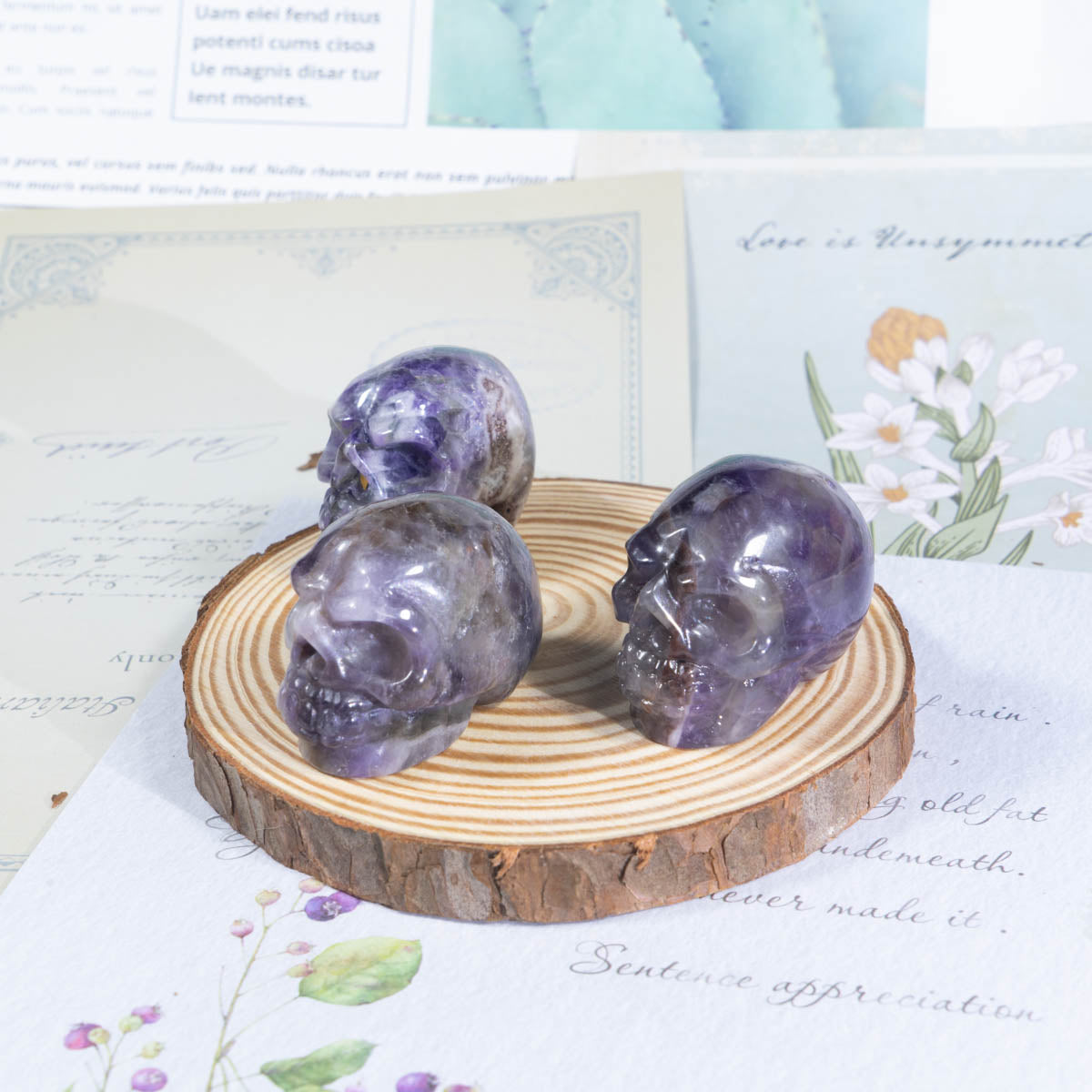 1.5-Inch Dream Amethyst Skull In Bulk