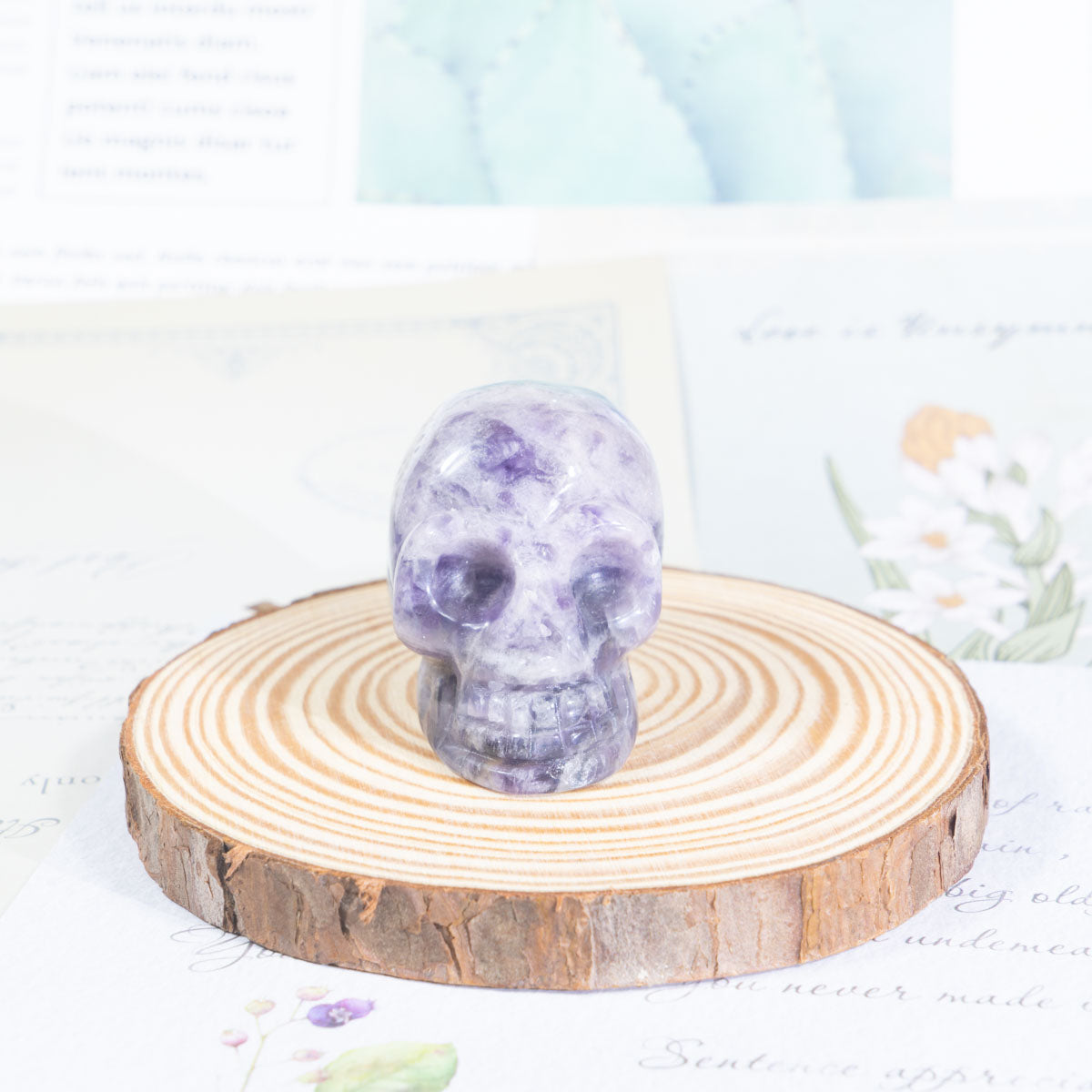 2-Inch Dream Amethyst Skull In Bulk