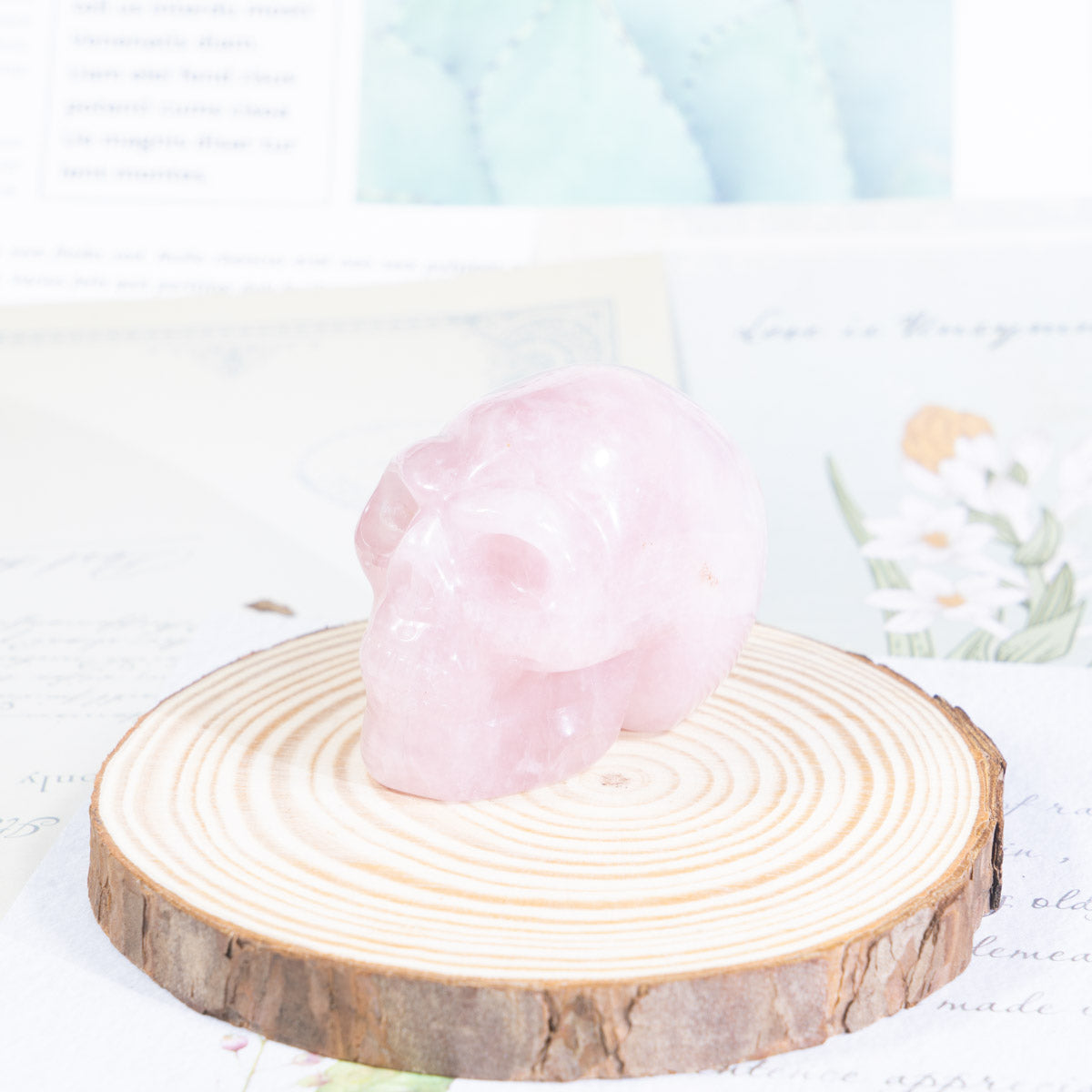 2-Inch Rose Quartz Skull In Bulk