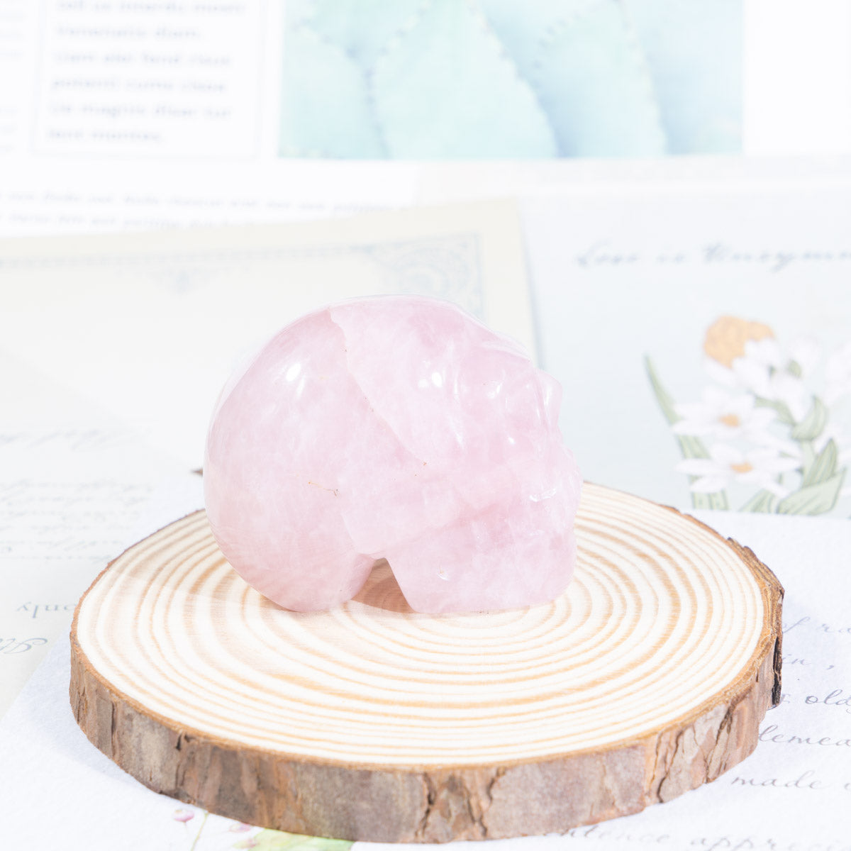 2-Inch Rose Quartz Skull In Bulk