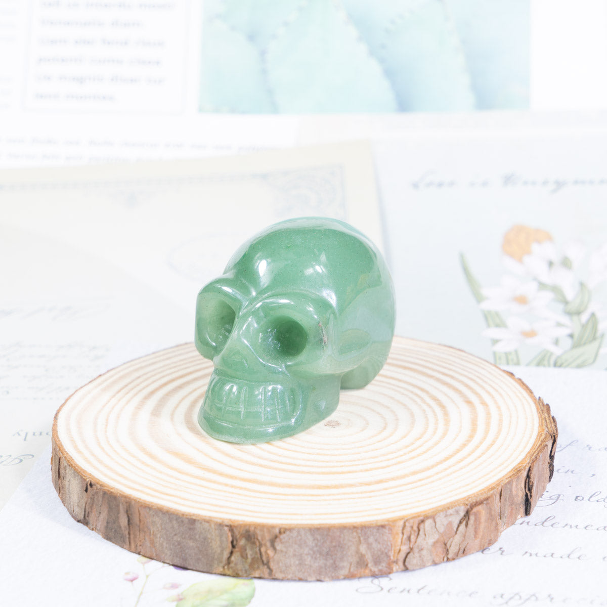 2-Inch Green Aventurine Skull In Bulk