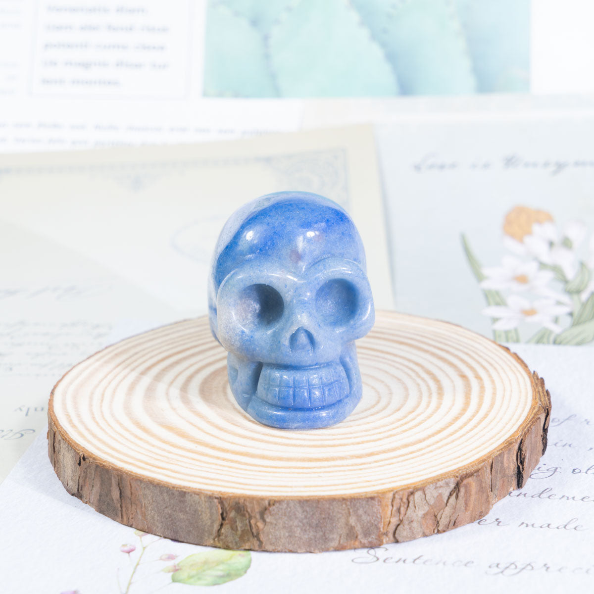 2-Inch Blue Aventurine Skull In Bulk