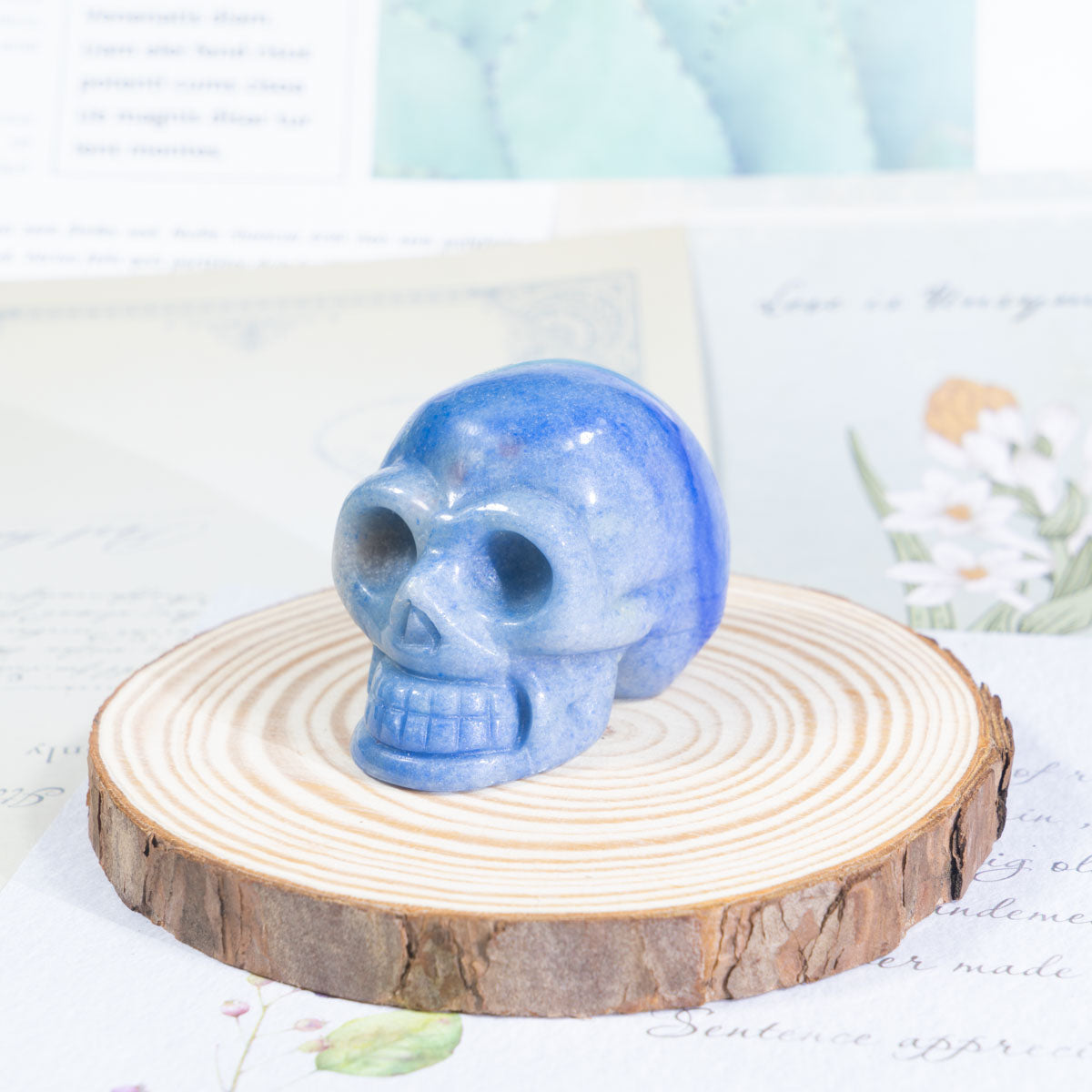 2-Inch Blue Aventurine Skull In Bulk