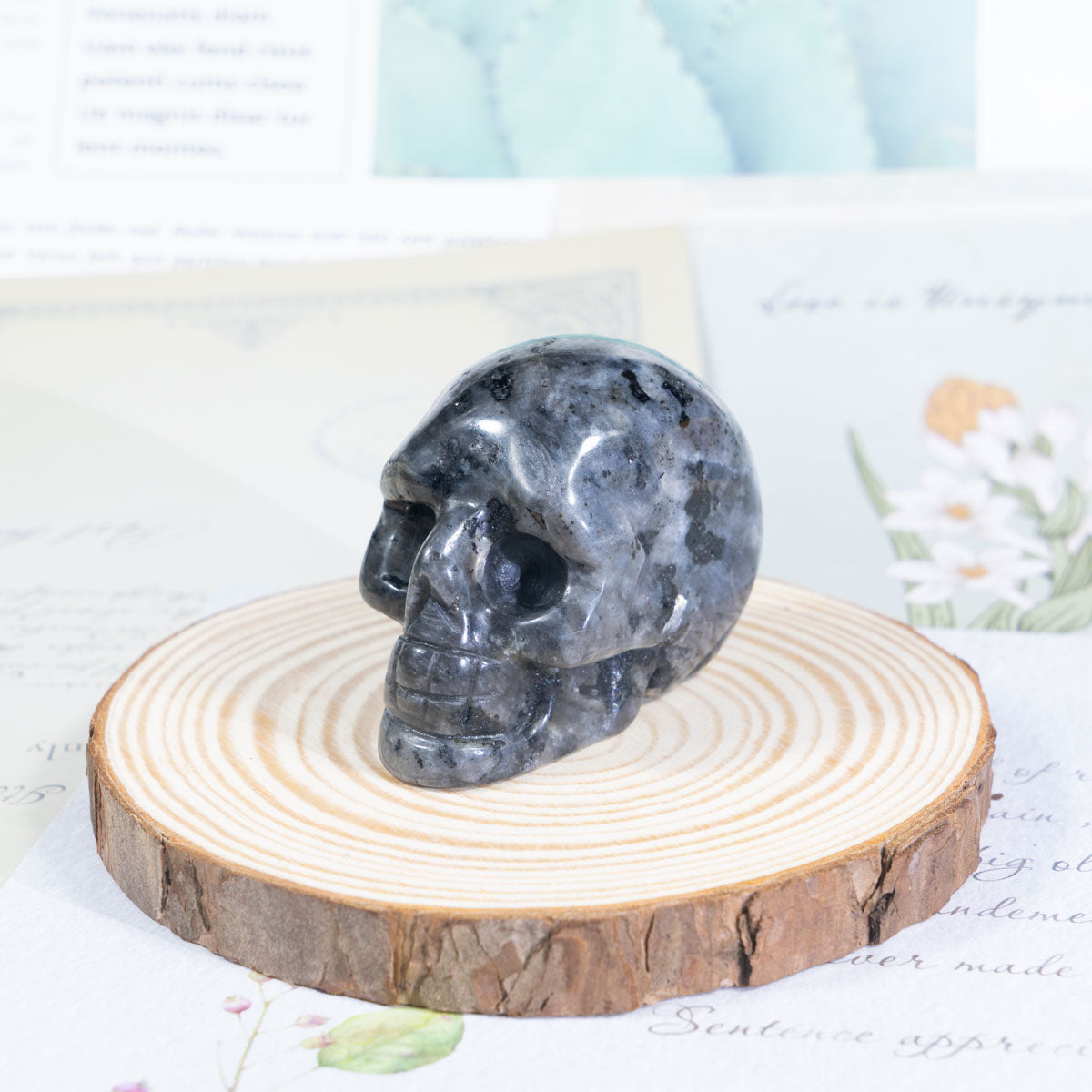 2-Inch Larvikite Skull In Bulk