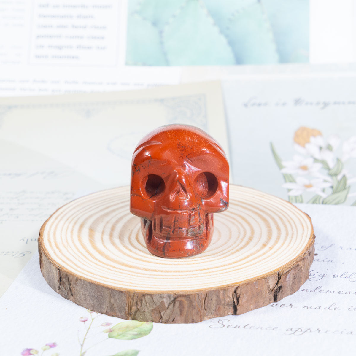 2-Inch Red Jasper Skull In Bulk