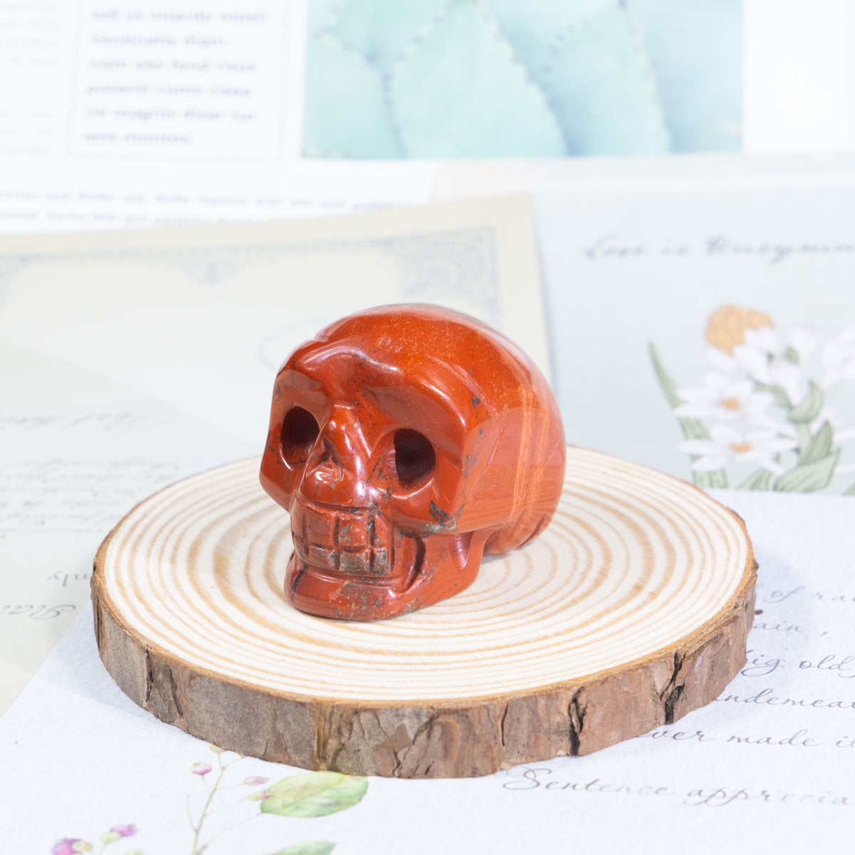 2-Inch Red Jasper Skull In Bulk