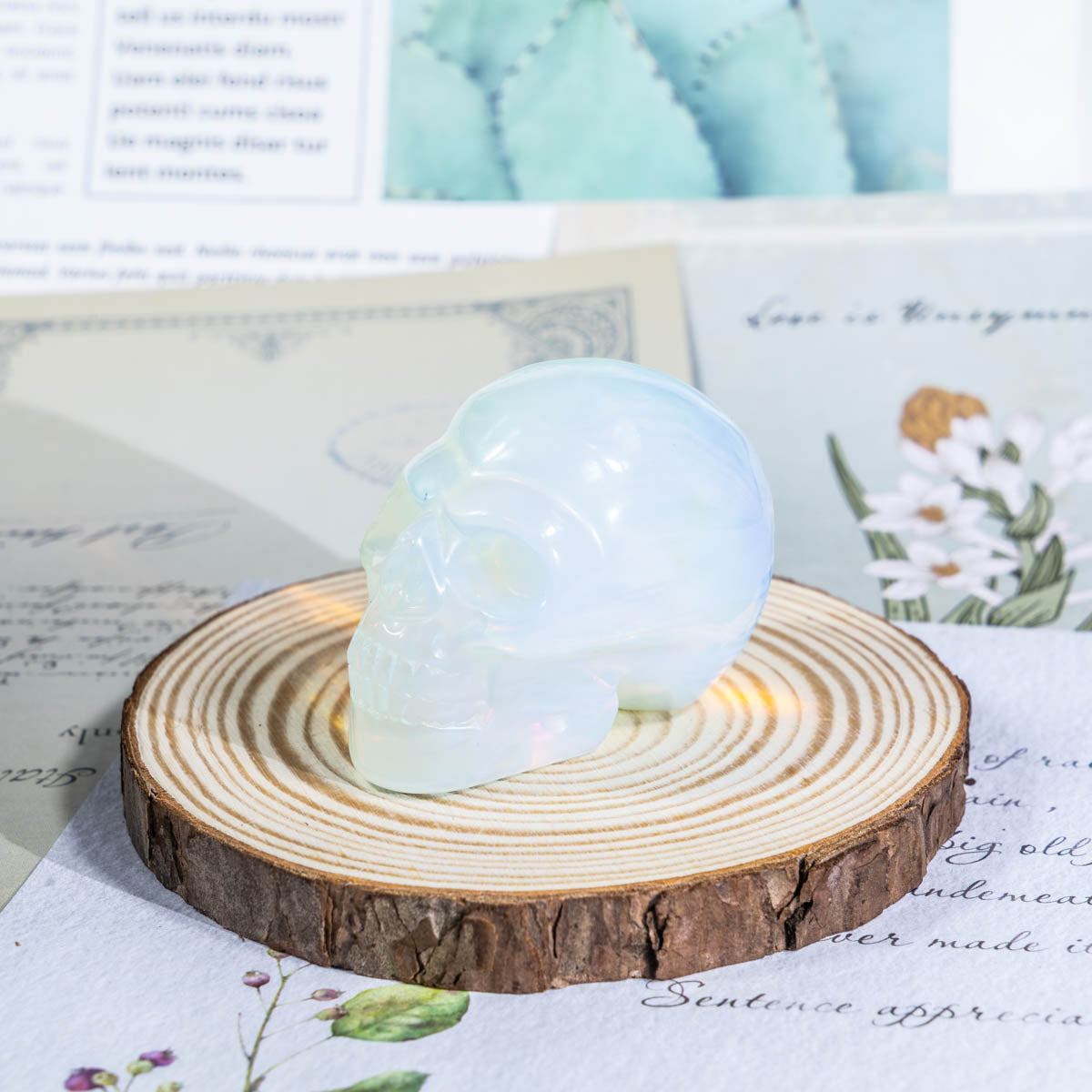 2-Inch Opalite Skull In Bulk