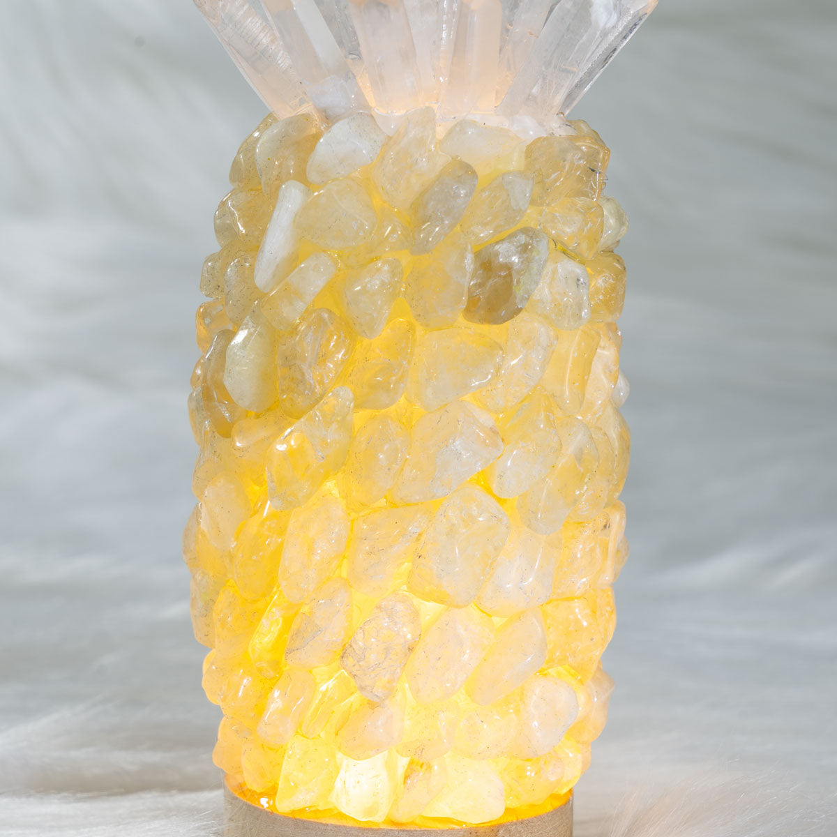 Citrine Chips Pineapple  Lamp In Bulk