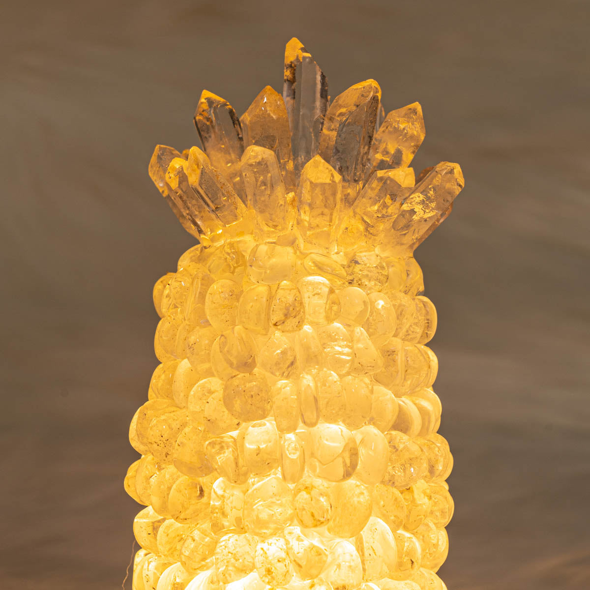 Clear Quartz Chips Pineapple  Lamp In Bulk