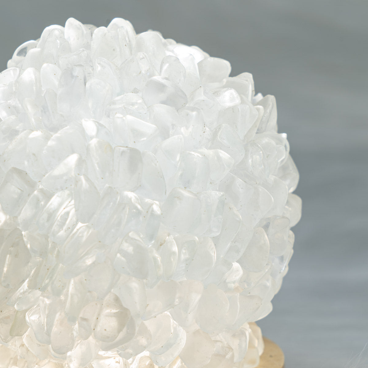 Clear Quartz Chips Round  Lamp In Bulk