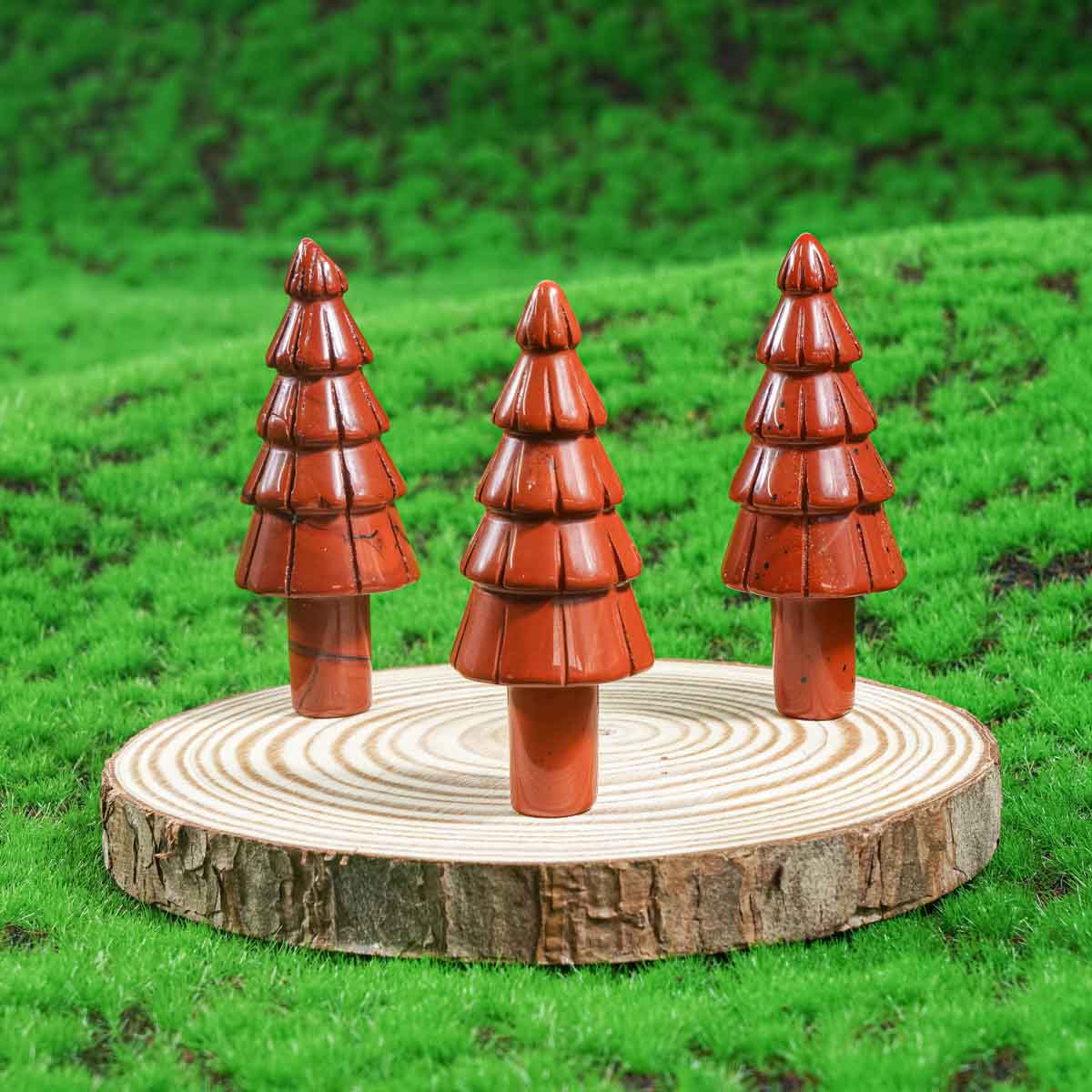 2-Inch Red Jasper Christmas Tree In Bulk