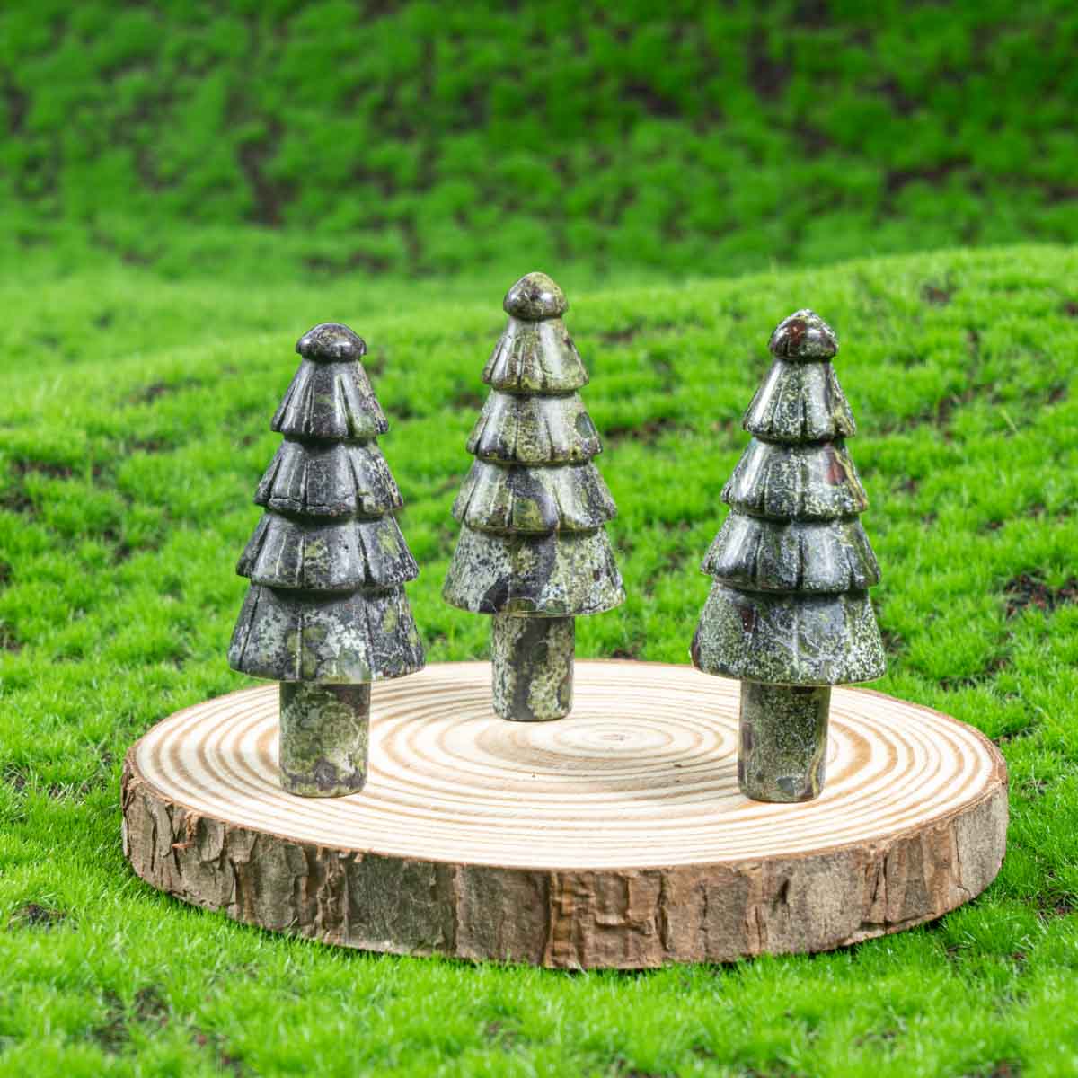 2-Inch Dragon Blood Stone Christmas Tree In Bulk