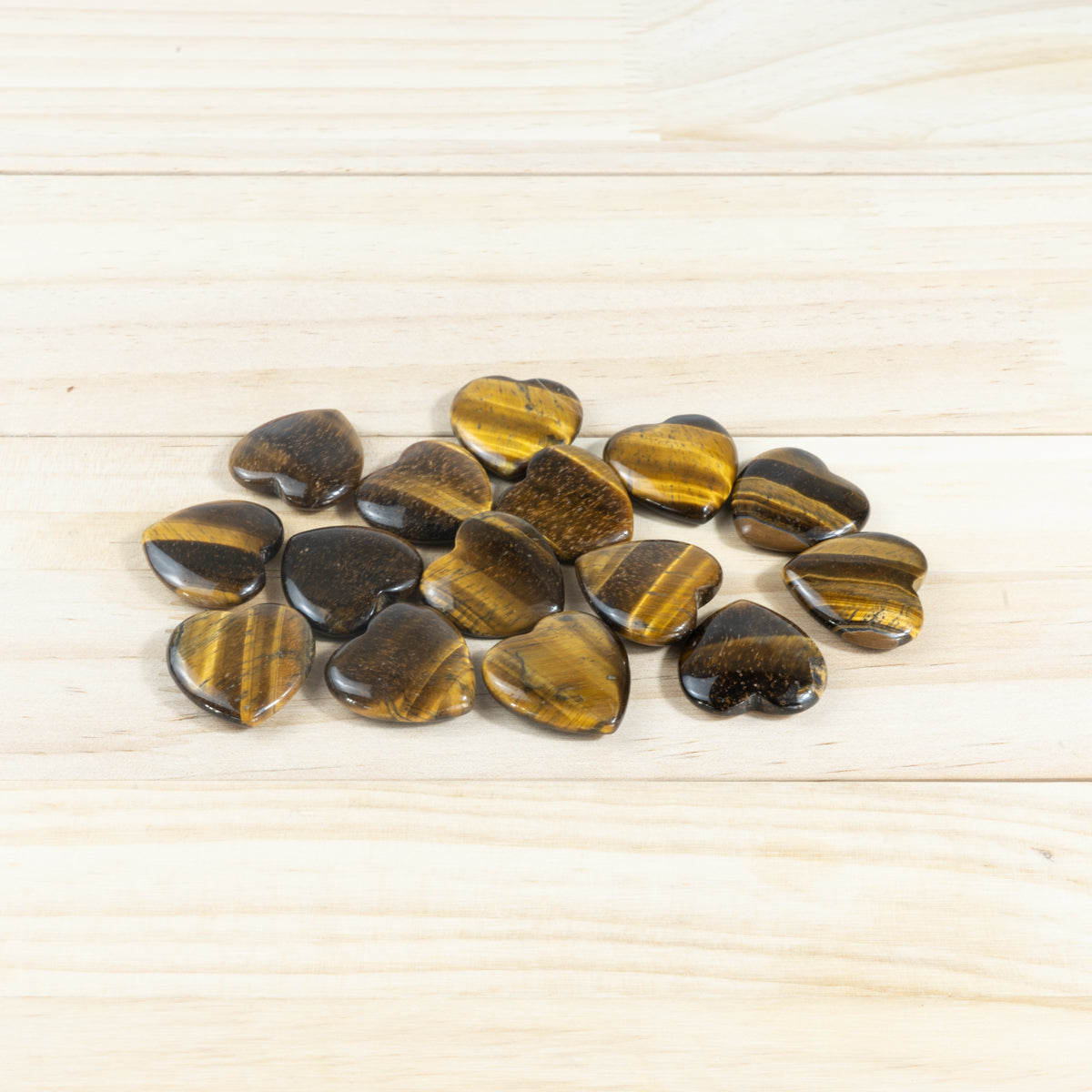 2.5cm Tiger Eye Stone Heart Flake In Bulk