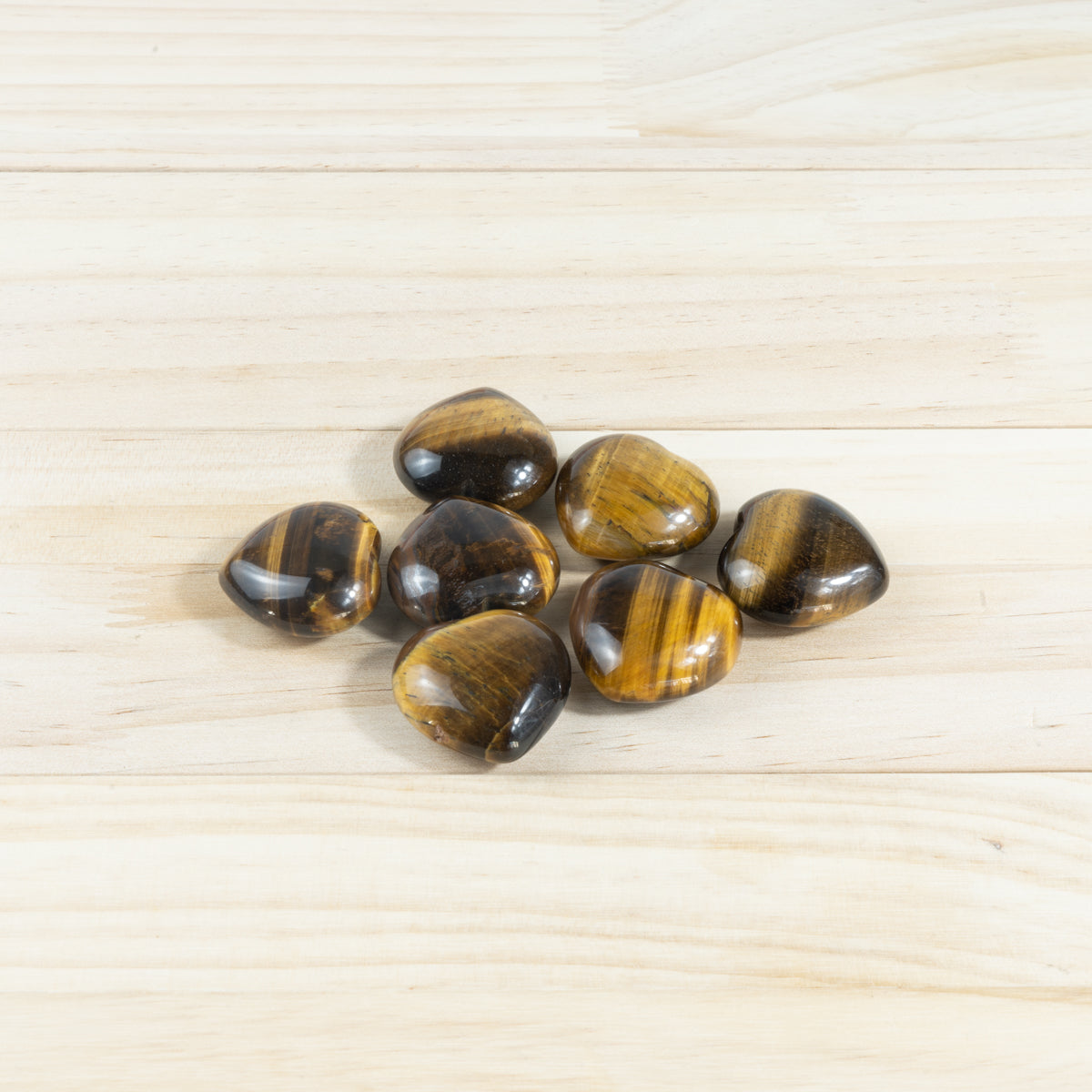 3cm Tiger Eye Stone Heart In Bulk