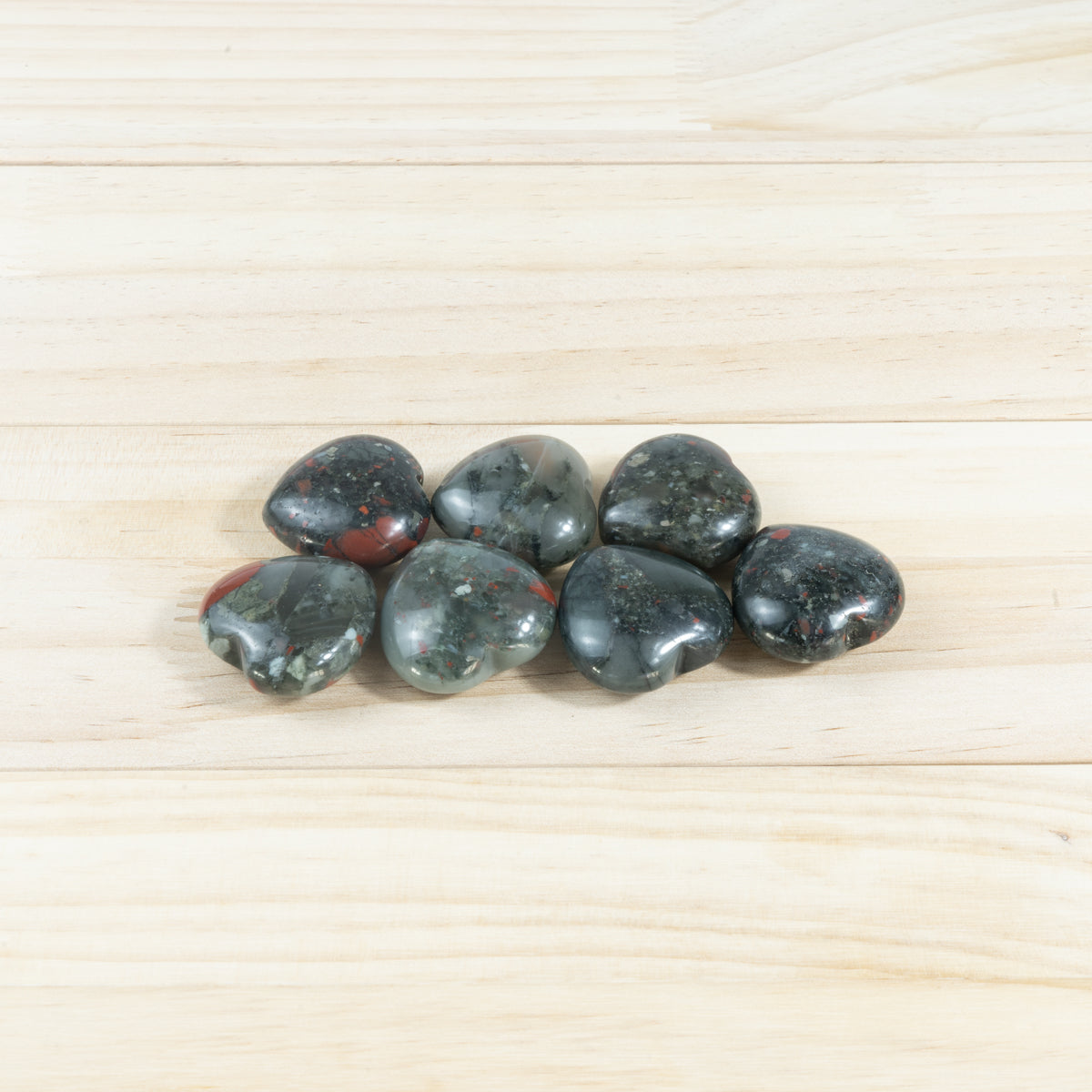 3cm Blood Stone Heart In Bulk