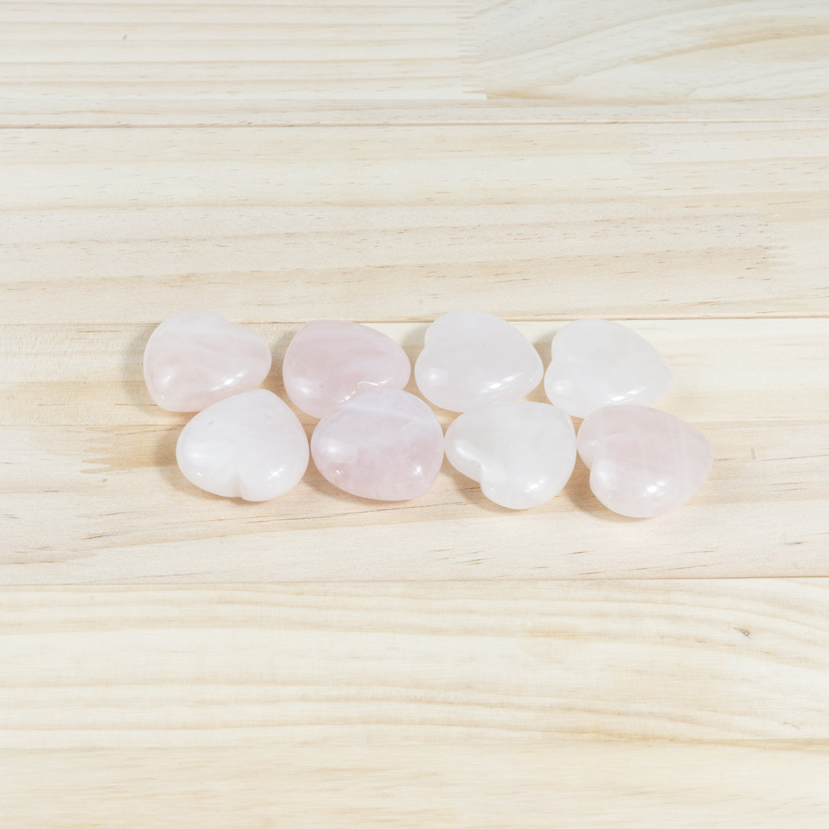 3cm Rose Quartz Heart In Bulk