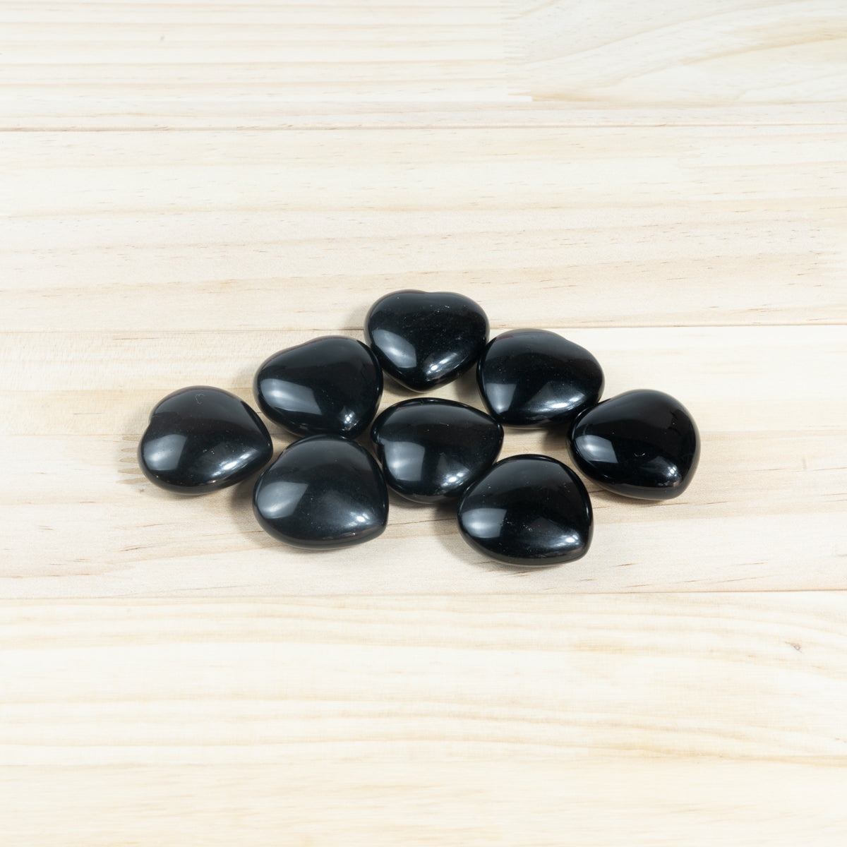 3cm Black Obsidian Heart In Bulk