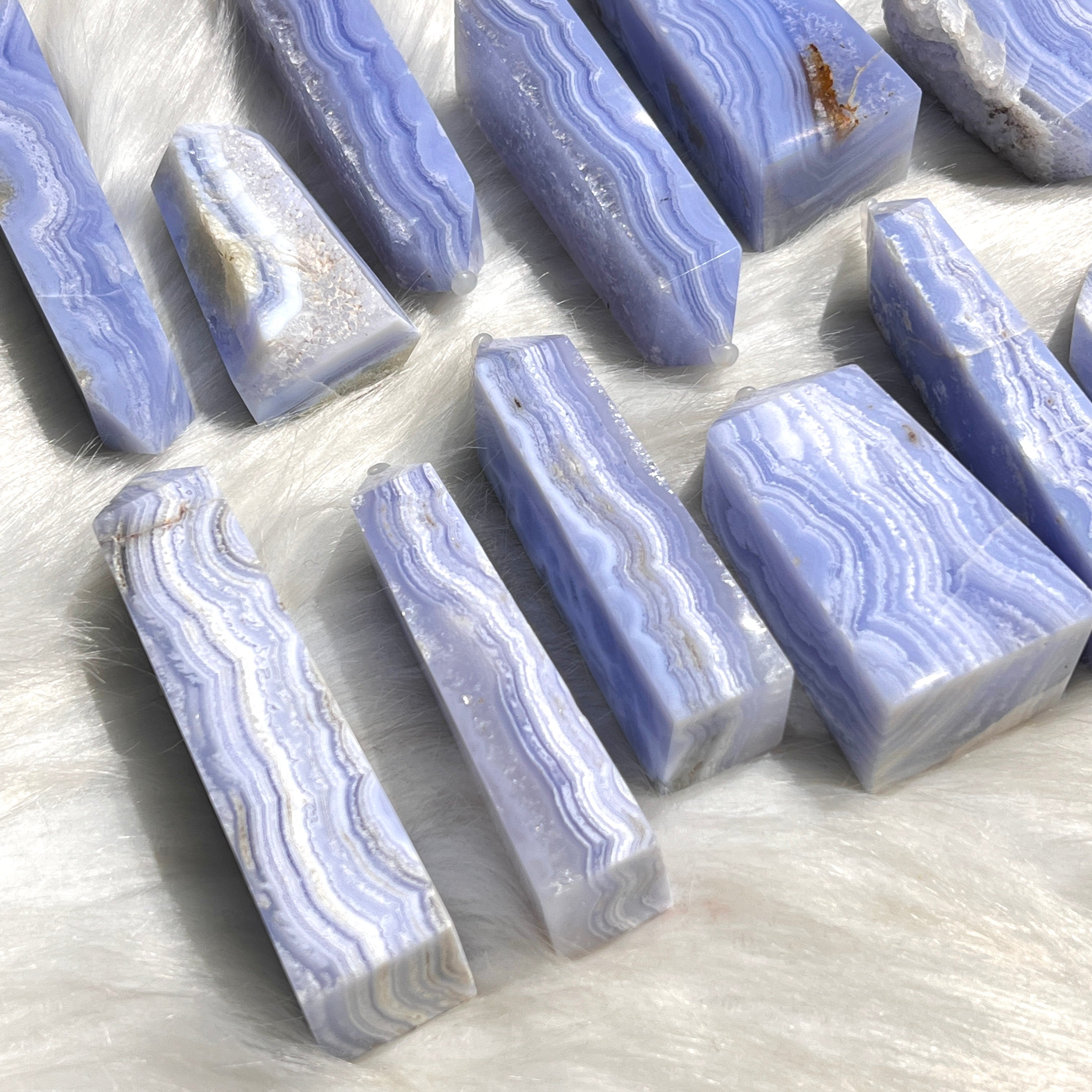 Blue Lace Agate Points For Sale